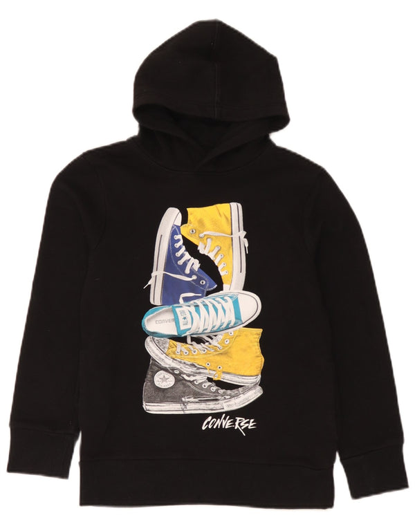 Converse Kapuzenpullover mit Grafik für Jungen, 8–9 Jahre, Größe S, schwarze Baumwolle