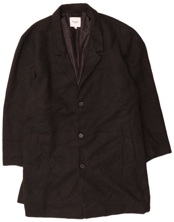 Jack & Jones Herrenmantel UK 50 5XL Schwarz Polyester