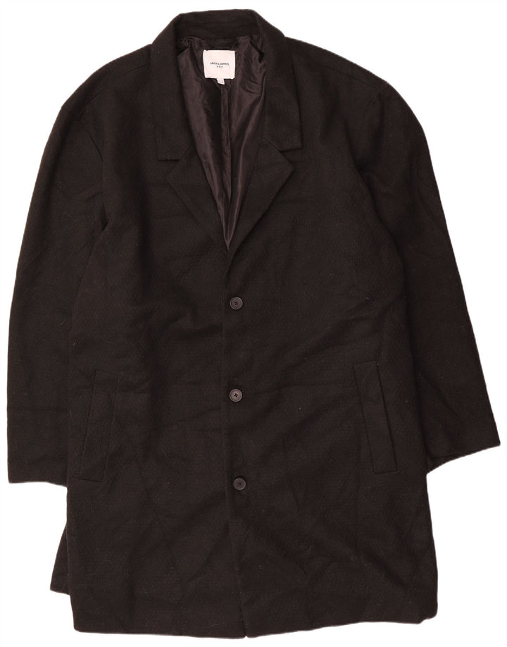 Jack & Jones Herrenmantel UK 50 5XL Schwarz Polyester