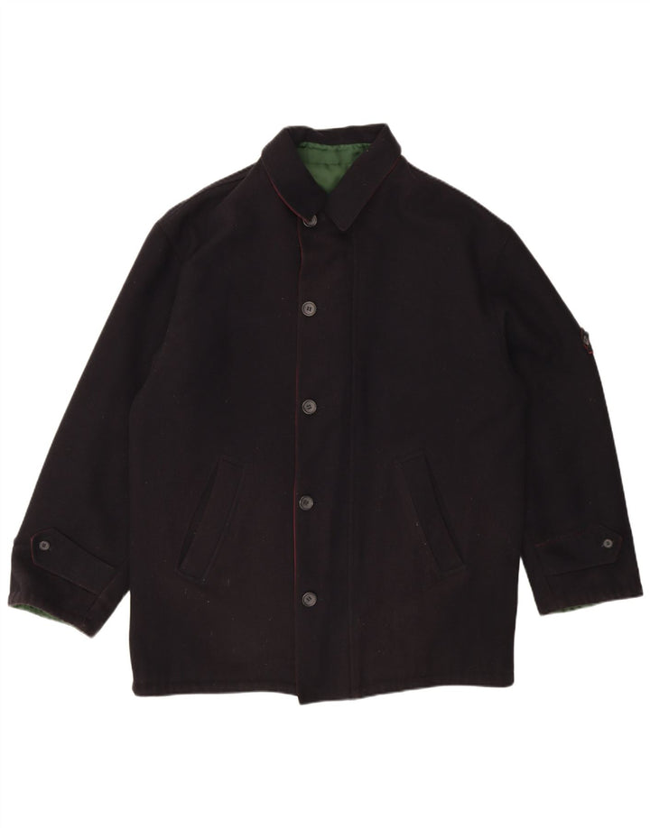 Ivy Oxford Herren Wendejacke UK 40 Große marineblaue Wolle
