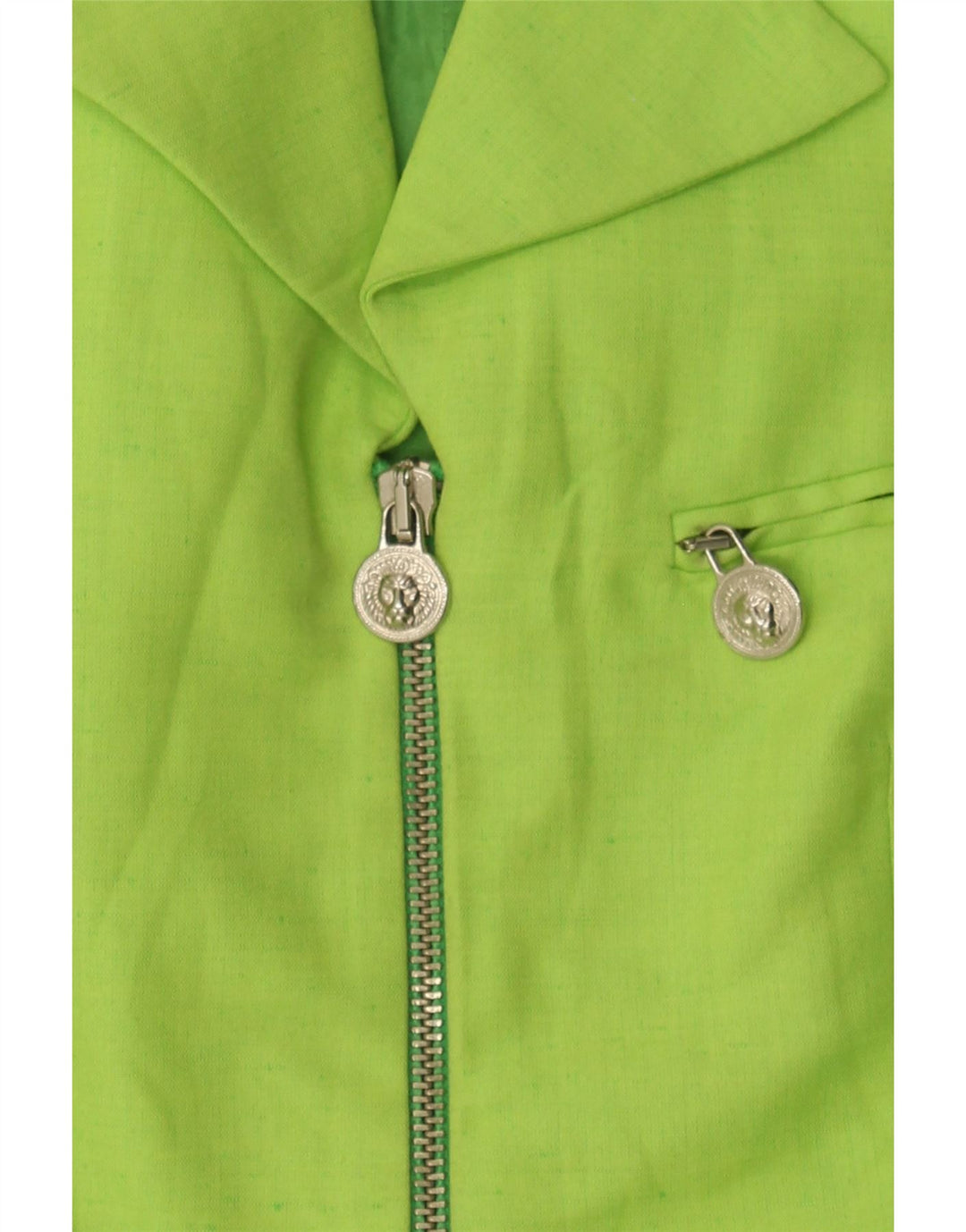 VERSUS BY GIANNI VERSACE Womens Full Zip Blazer Jacket IT 40 Small Green Vintage Versus By Gianni Versace and Second-Hand Versus By Gianni Versace from Messina Hembry 