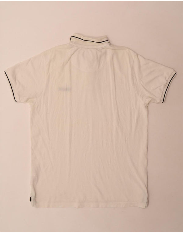 Woolrich Herren-Poloshirt XL aus weißer Baumwolle