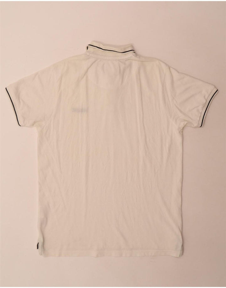 Woolrich Herren-Poloshirt XL aus weißer Baumwolle