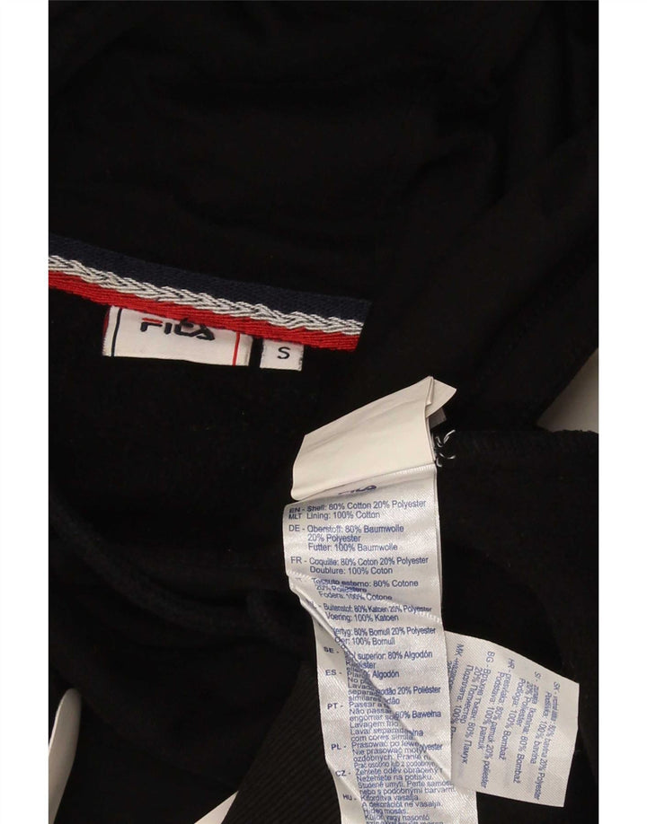 Fila Herren-Kapuzenpullover mit Grafik, Größe S, schwarze Baumwolle