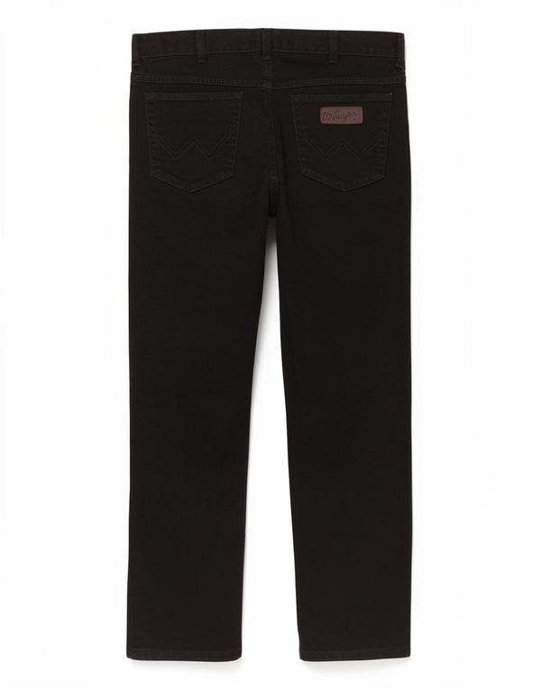 Wrangler Damen Texas Straight Jeans W36 L30 Schwarze Baumwolle