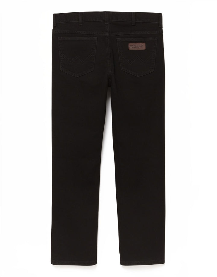 Wrangler Damen Texas Straight Jeans W36 L30 Schwarze Baumwolle