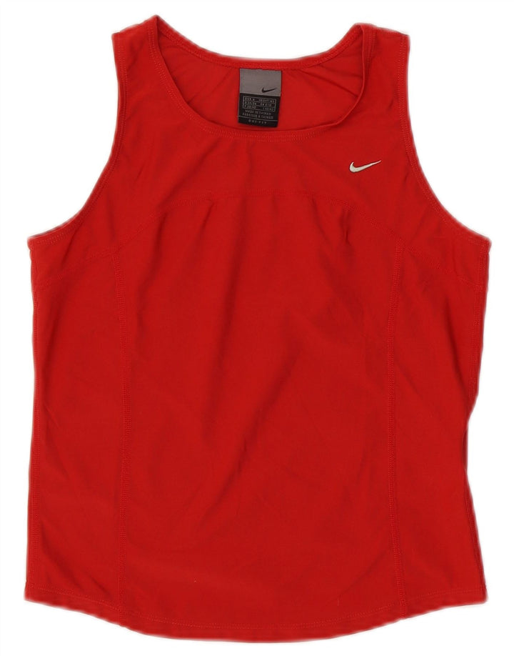 Nike Damen Crop Vest Top UK 8/10 Small Rot Polyester