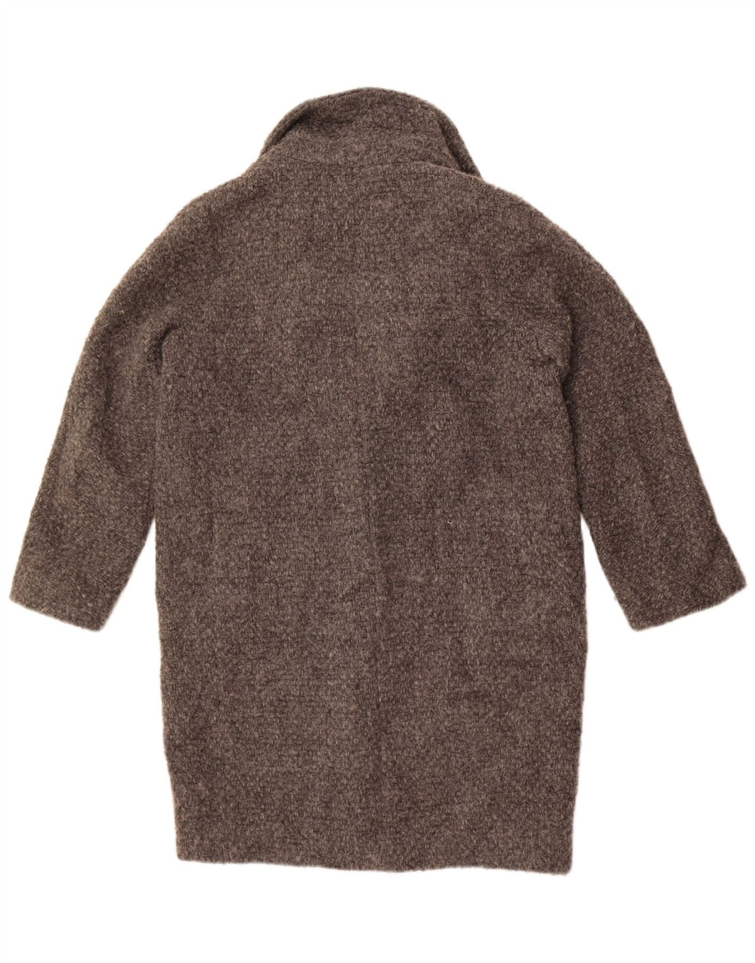 Massimo Dutti Damen Übergroßer Mantel UK 10 Small Graue Wolle