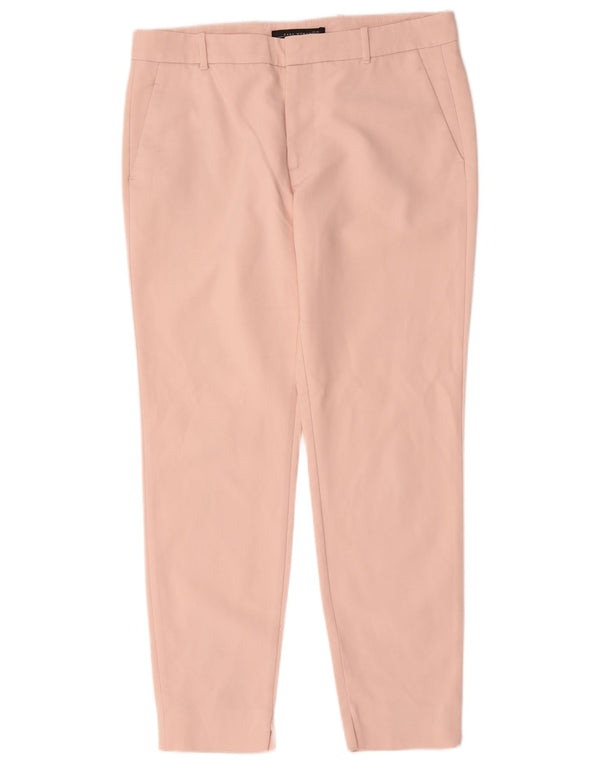 Zara Damen Slim Chino-Hose EU 40 Medium W30 L28 Rosa Baumwolle