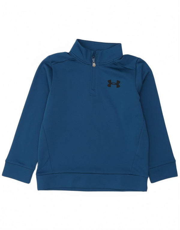 Under Armour Jungen-Sweatshirt mit Reißverschluss am Hals, 6–7 Jahre, XS, blaues Polyester