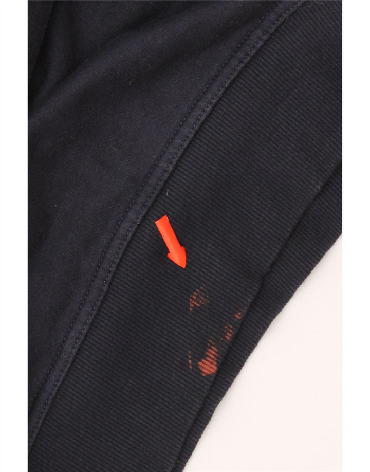 Crew Clothing Herren-Sweatshirt mit Reißverschluss am Hals, mittlere marineblaue Baumwolle