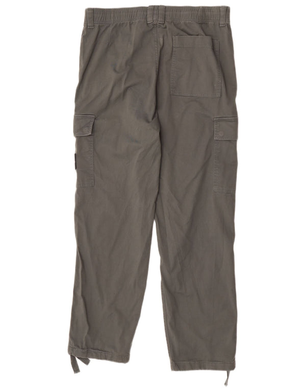 Calvin Klein Mens Pegged Cargo Hose W34 L32 Graue Baumwolle