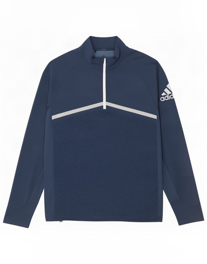 Adidas Herren-Trainingsanzug mit Grafik-Pullover, mittelgroß, Marineblau, Farbblock