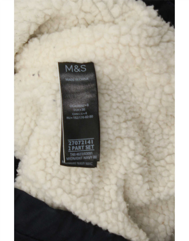 Marks & Spencer Herren-Parka in Übergröße mit Kapuze, Gr. 8, Marineblau