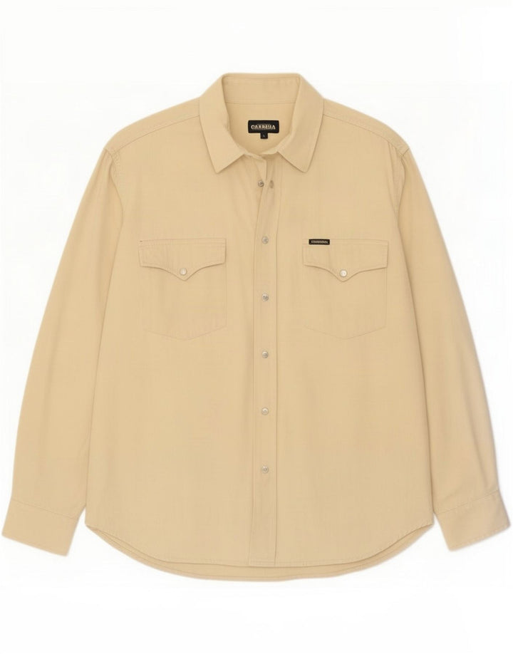Carrera Herrenhemd Large Beige Cotton