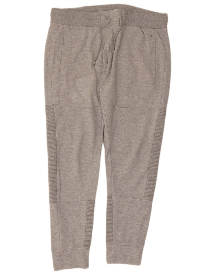 Zara Herren Crop Trainingsanzug Hose Jogger XL Grau Baumwolle