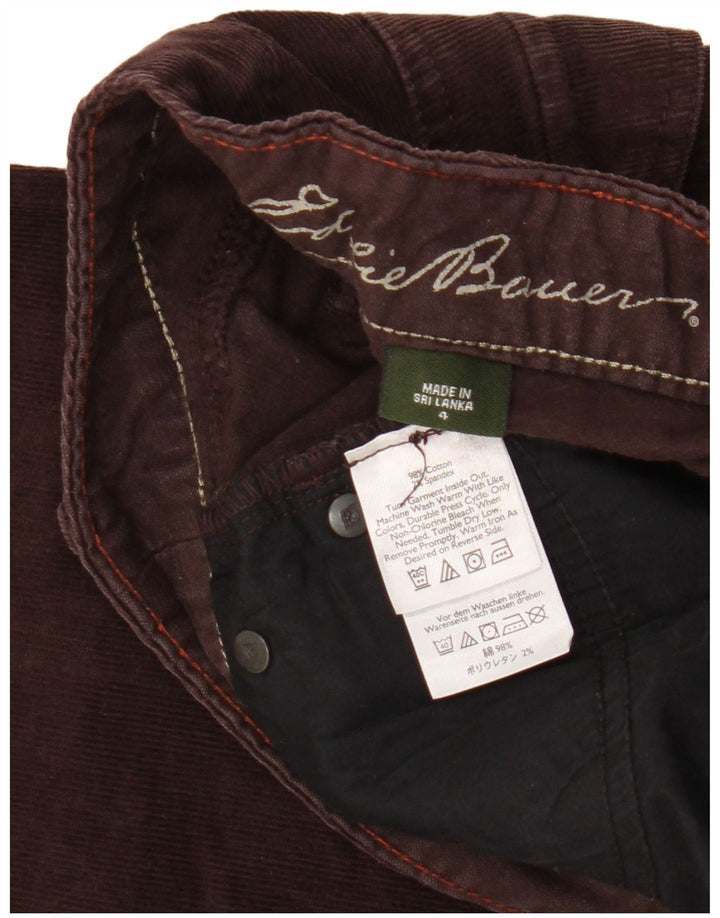 Eddie Bauer Damen Bootcut-Cordhose US 4 Small W30 L30 Braun