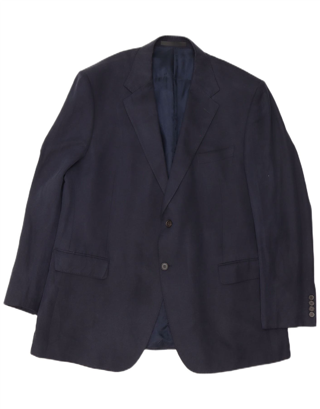 Marks & Spencer Herren-Blazer mit 2 Knöpfen, UK 46, XL, Marineblau, Seide