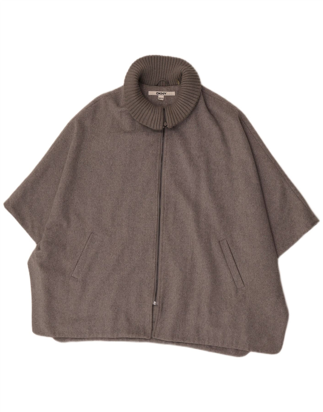 Dkny Damen Cape-Mantel UK 6 XS Graue Wolle