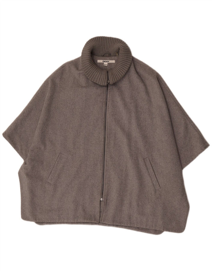 Dkny Damen Cape-Mantel UK 6 XS Graue Wolle