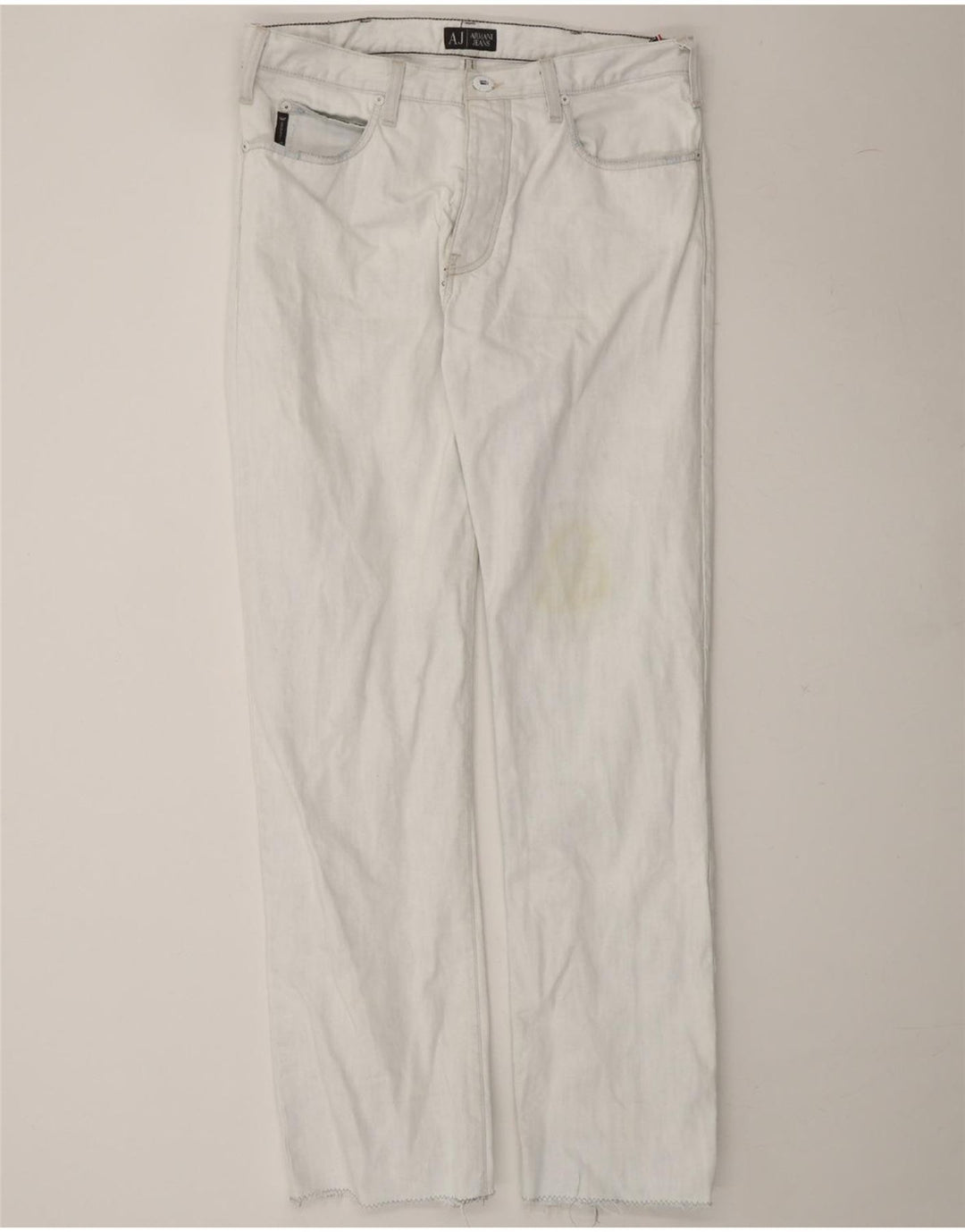 ARMANI Mens Slim Jeans W34 L33 White Cotton Vintage Armani and Second-Hand Armani from Messina Hembry 