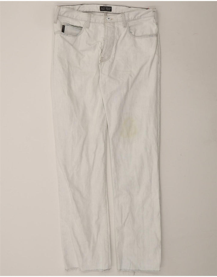 ARMANI Mens Slim Jeans W34 L33 White Cotton Vintage Armani and Second-Hand Armani from Messina Hembry 