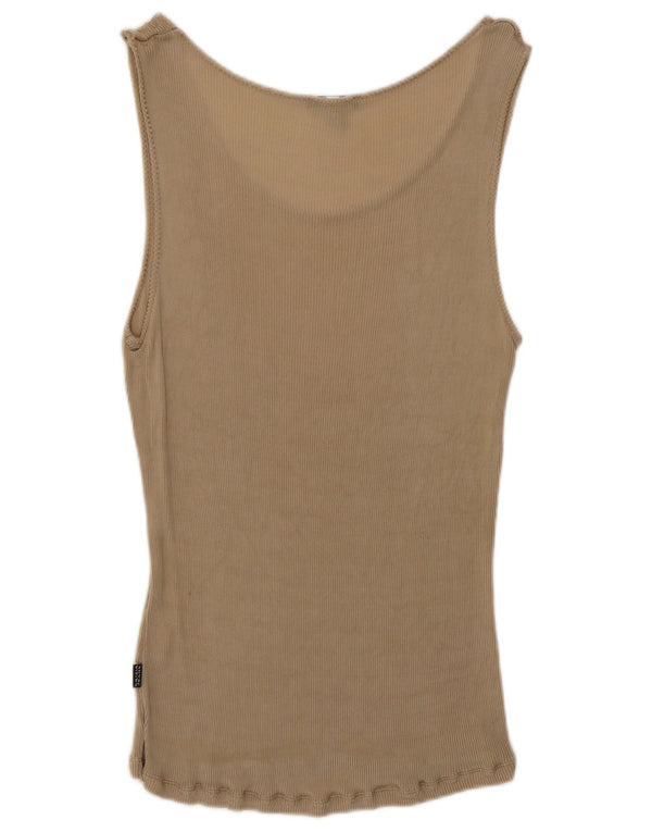 Krizia Damen Weste Top UK 20 2XL Beige