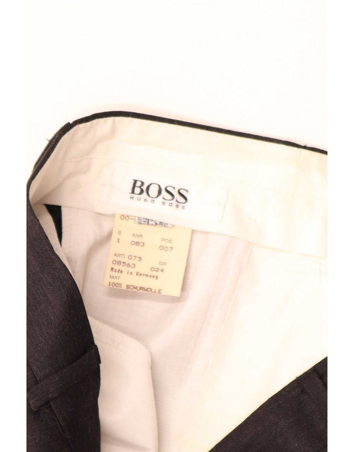 Hugo Boss Herren-Anzughose mit Pegged-Anzug, W34, L30, schwarze Wolle