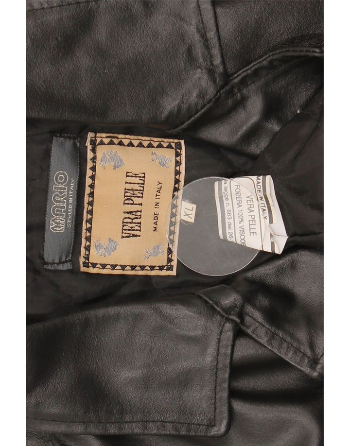 Vintage Herren Lederjacke UK 42 XL Schwarzes Leder