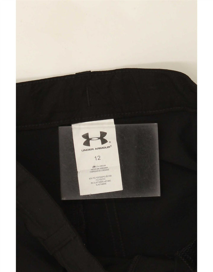 Under Armour Mädchen-Chinoshorts, 11–12 Jahre, W26, schwarzes Polyester