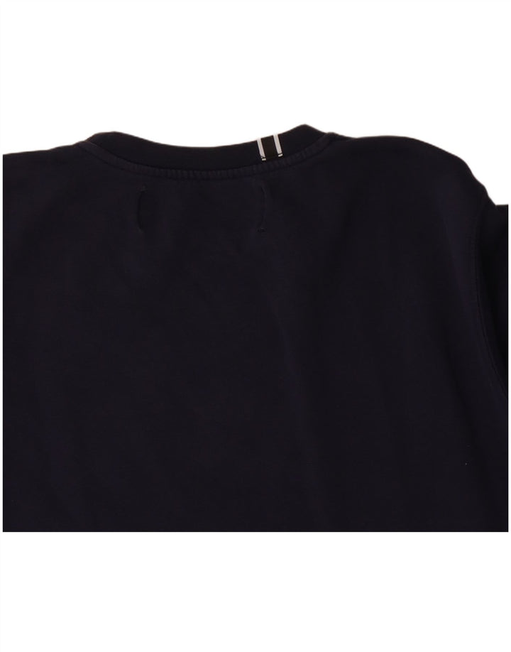 Replay Herren-Sweatshirt mit grafischem Print, mittelmarineblaue Baumwolle