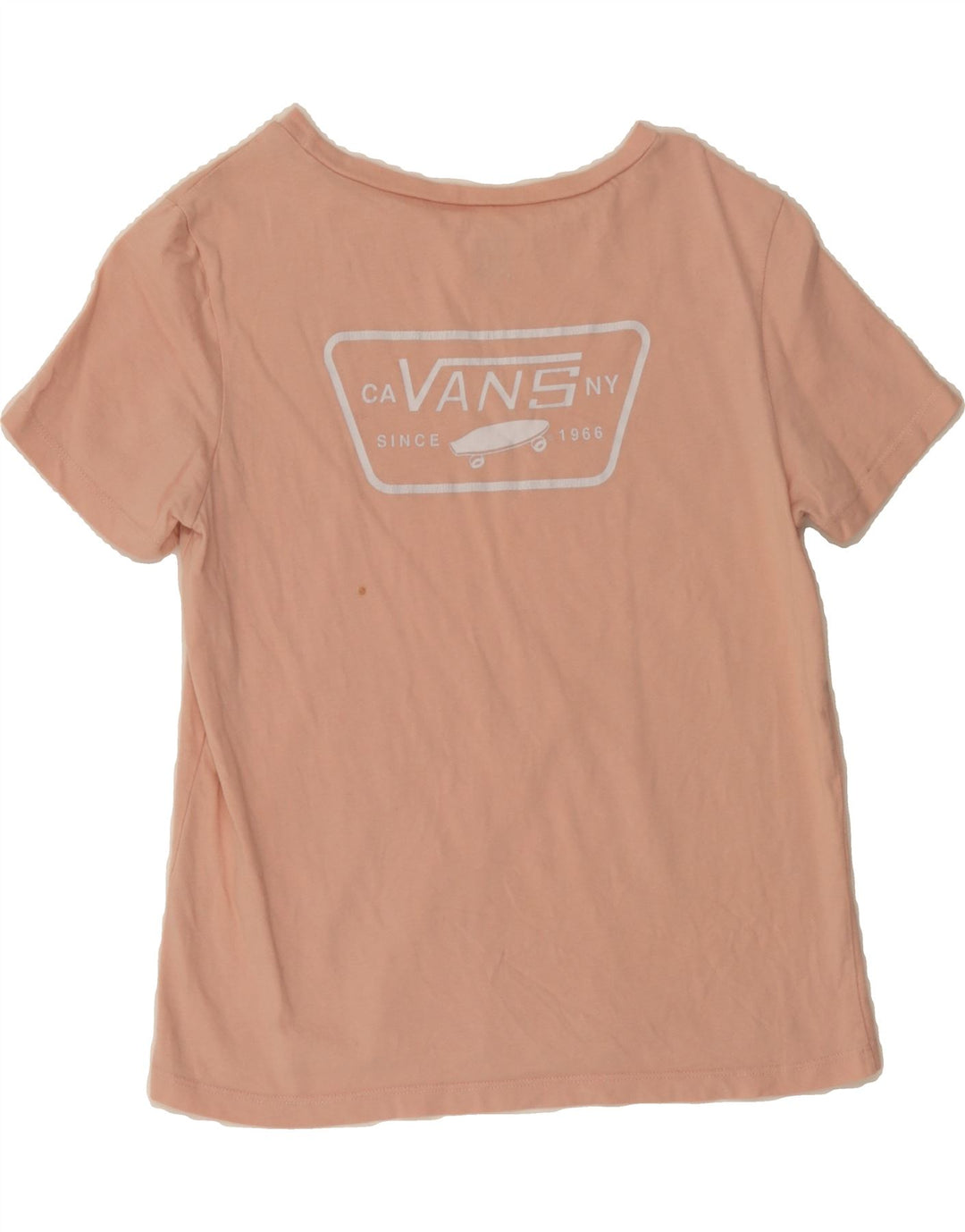 VANS Womens Graphic T-Shirt Top UK 14 Medium Pink Vintage Vans and Second-Hand Vans from Messina Hembry 