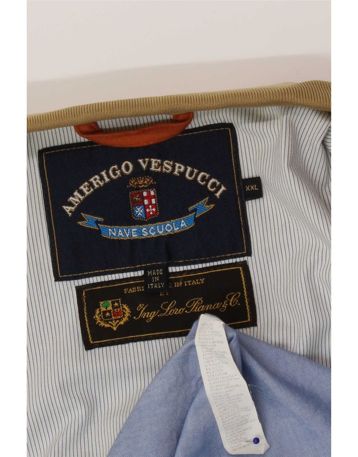 Amerigo Vespucci Herren Bomberjacke UK 44 2XL Beige Polyester