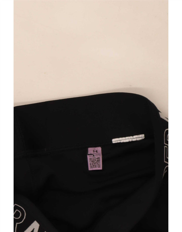 Under Armour Damen Graphic Capri Leggings UK 8 Small Schwarz