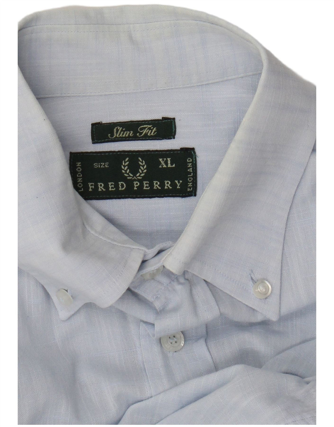 Fred Perry Herren Slim Fit Hemd XL Blau