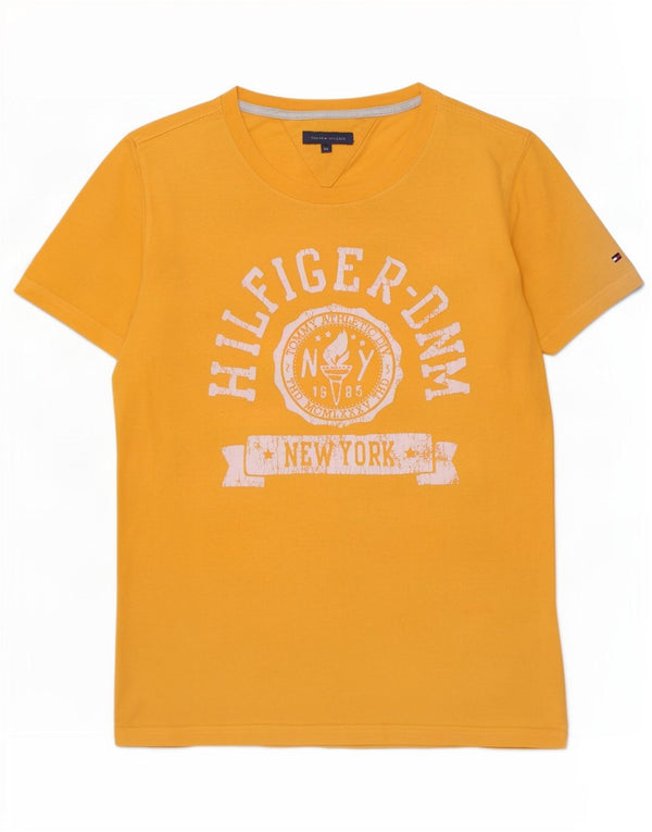 Tommy Hilfiger Jungen-T-Shirt mit Grafik, 13–14 Jahre, gelbe Baumwolle