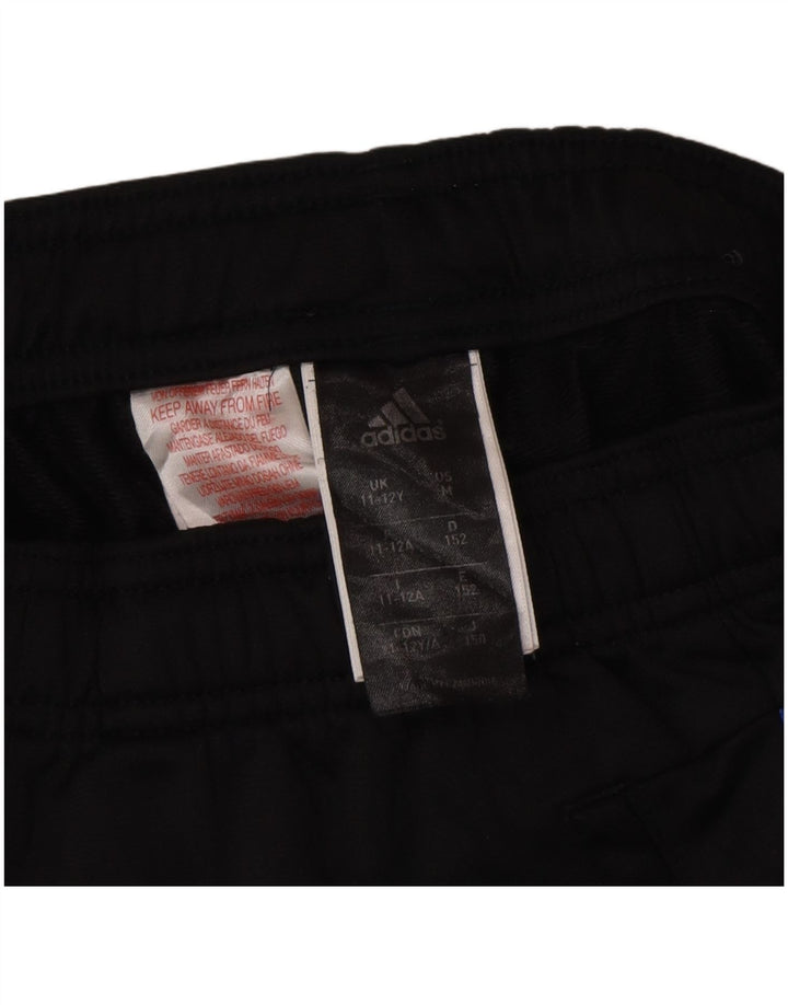 Adidas Jungen-Trainingshose, Jogginghose, 11–12 Jahre, schwarzes Polyester