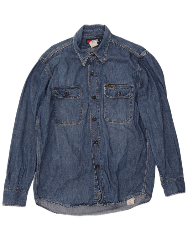 DIESEL Mens Denim Shirt Small Blue Cotton