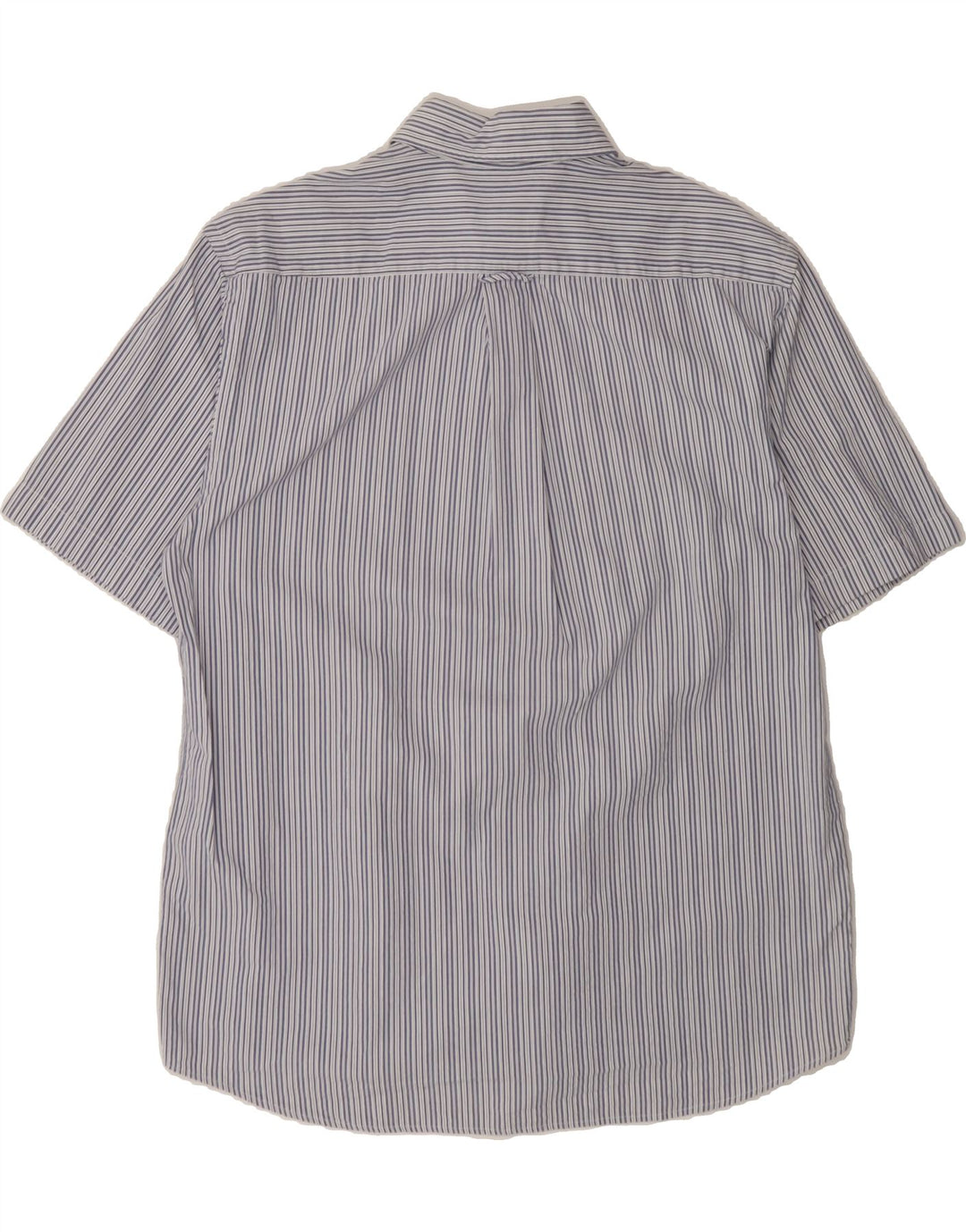 HUGO BOSS Mens Short Sleeve Shirt Large Blue Striped Cotton Vintage Hugo Boss and Second-Hand Hugo Boss from Messina Hembry 