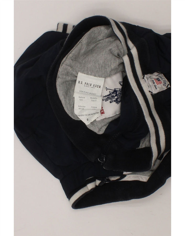 U.S. POLO ASSN. Boys Bomber Jacket 4-5 Years Navy Blue Cotton Vintage U.S. Polo Assn. and Second-Hand U.S. Polo Assn. from Messina Hembry 