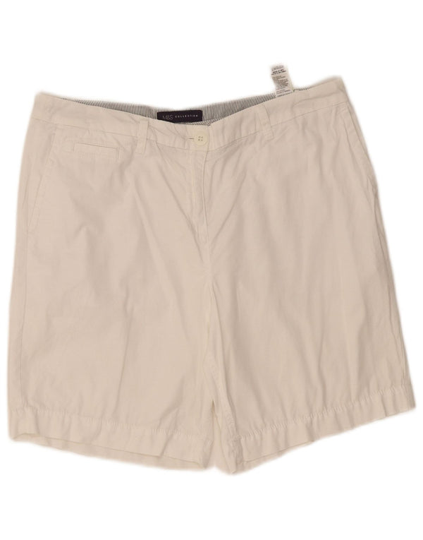 Marks & Spencer Womens Chino Shorts UK 12 Medium W34  White Cotton