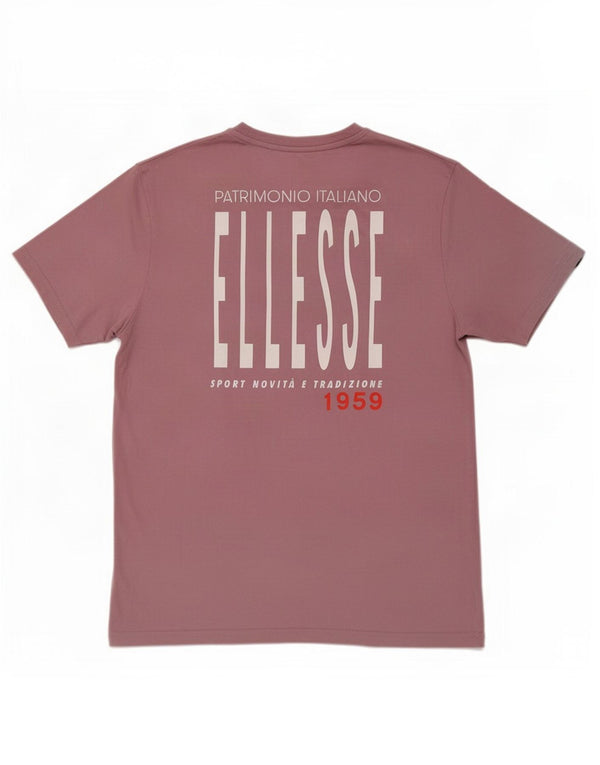 Ellesse Herren Grafik T-Shirt Top XL Rosa Baumwolle