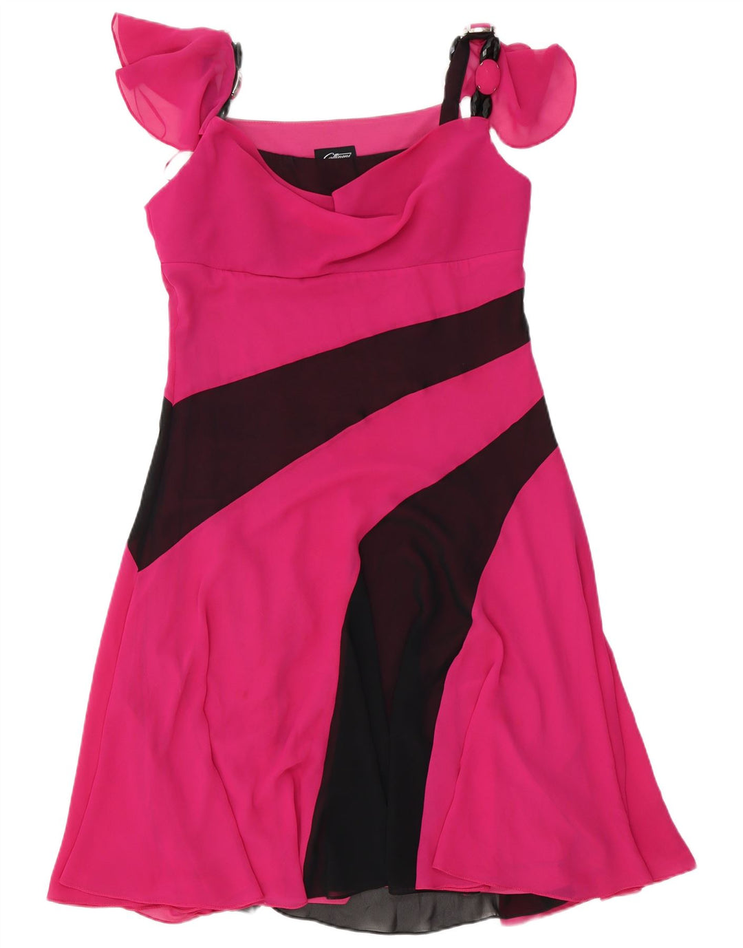 Gattinoni Damen A-Linien-Kleid IT 48 XL Pink Colourblock Polyester