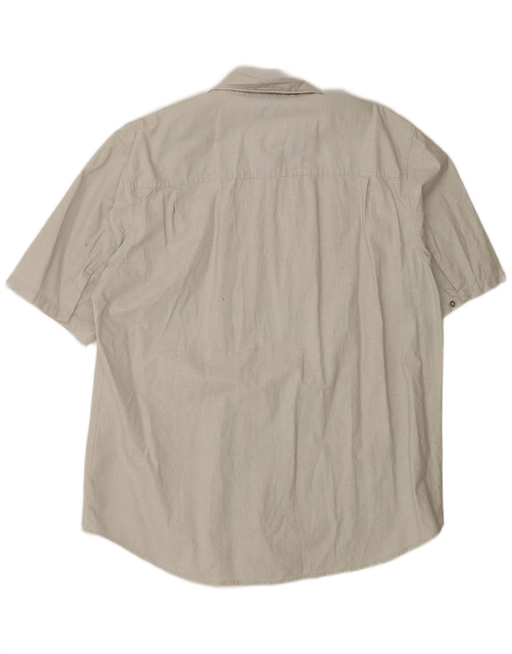 LEVI'S Herren Kurzarmhemd XL Graues Leinen