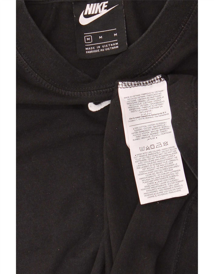 Nike Herren T-Shirt Top Medium Schwarz Baumwolle