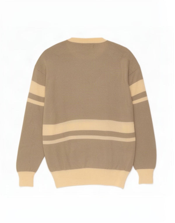 Les Copains Herren-Pullover mit Rundhalsausschnitt, IT 52, große graue Colourblock-Wolle
