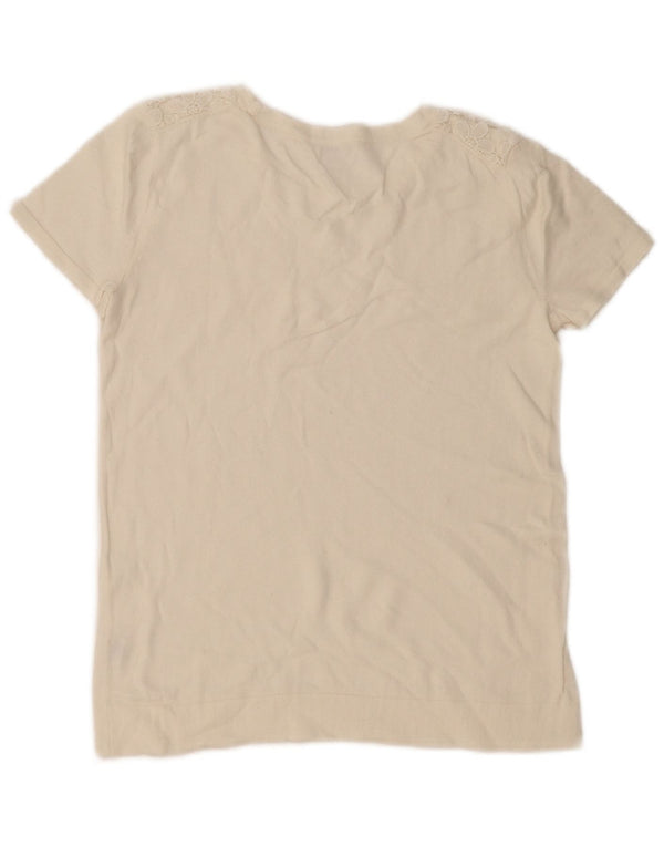 J. Crew Damen-Pullover, kurzärmelig, U-Boot-Ausschnitt, Gr. 6, XS, gebrochenes Weiß