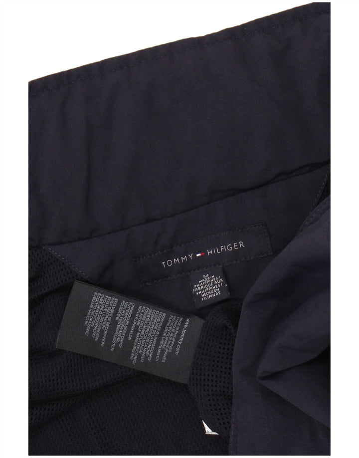 TOMMY HILFIGER Herren-Bomberjacke mit Kapuze, UK 38, mittelmarineblaues Nylon