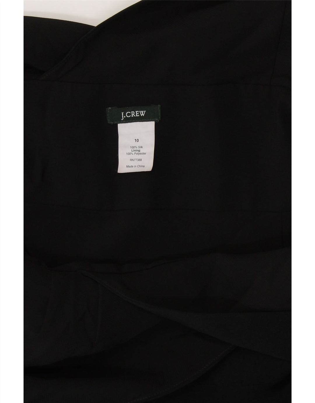 J. Crew Damen Ärmelloses A-Linien-Kleid US 10 Large Schwarze Seide