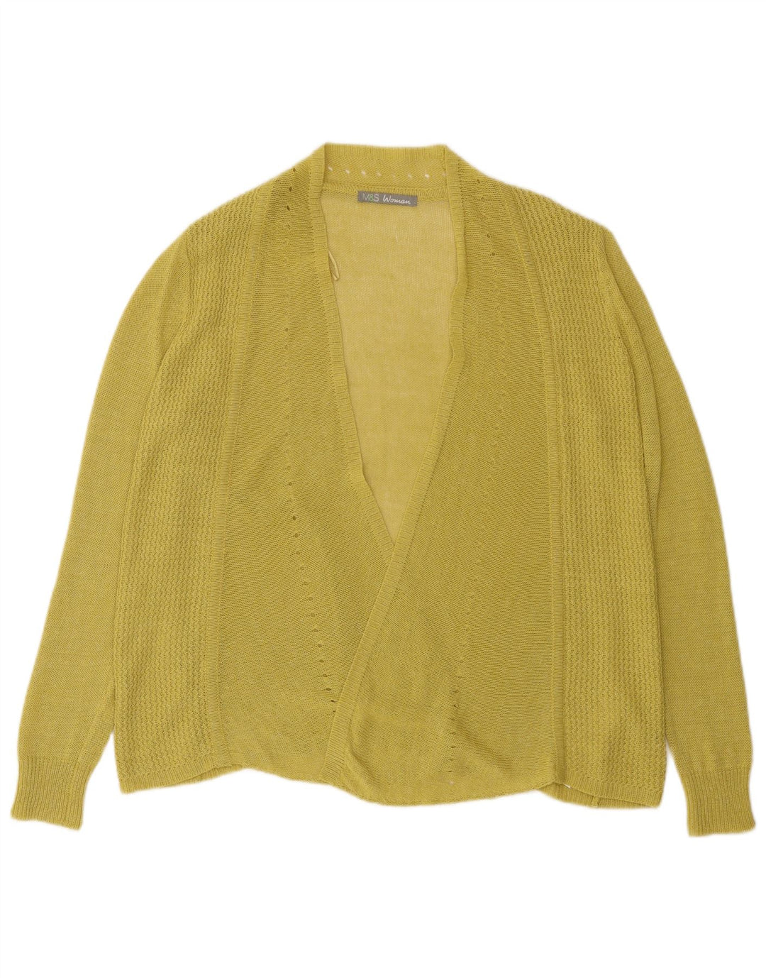 Marks & Spencer Offener Damen-Cardigan-Pullover UK 16 Große grüne Viskose